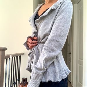 angora rabbit hair & wool cardigan